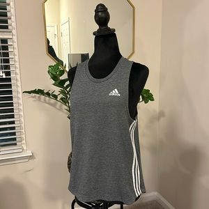 adidas heather gray muscle tee